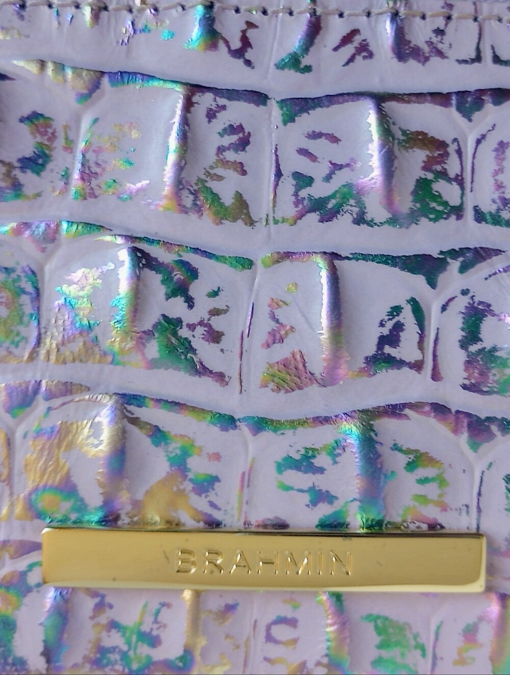 Brahmin Violet Wonderland Vida Crossbody Bag Metallic Purple - Picture 5 of 12